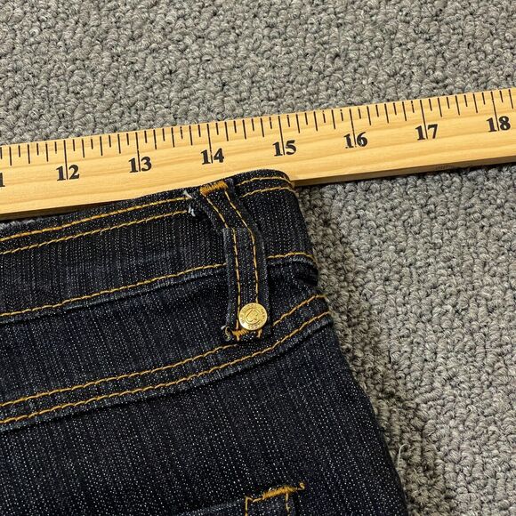 Old Skool Jeans Womens Size 11/12 Blue Embroidered Hip Hop Baggy Wide Leg Grunge - Picture 9 of 9